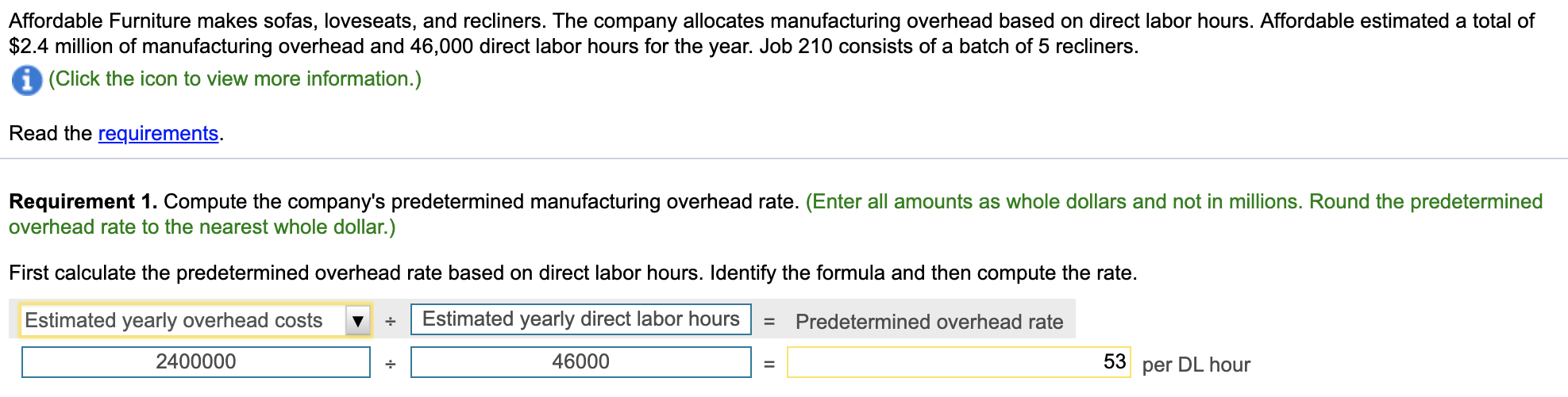 Solved Affordable Furniture makes sofas, loveseats, and
