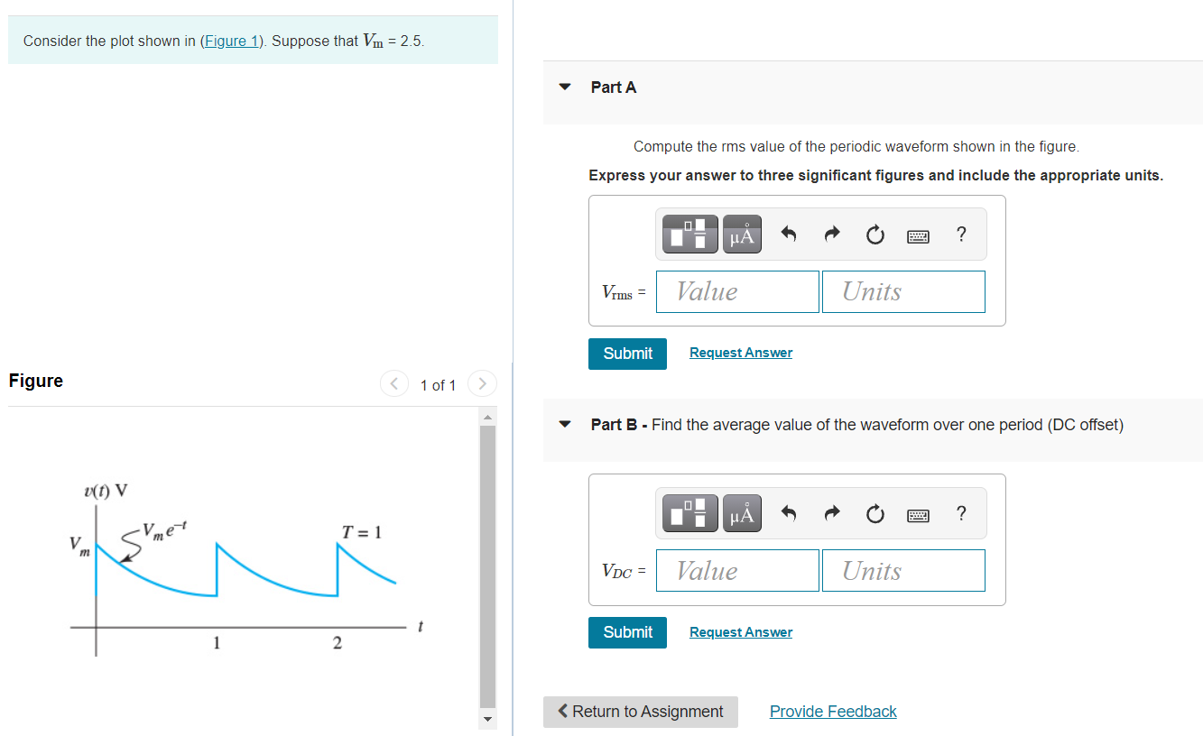 Solved Compute the rms value of the periodic waveform shown | Chegg.com