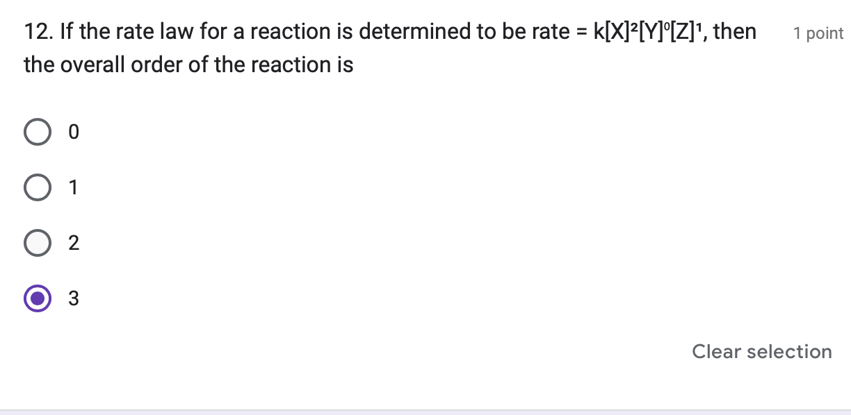 Solved If ﻿the rate law for a reaction is ﻿determined to be | Chegg.com