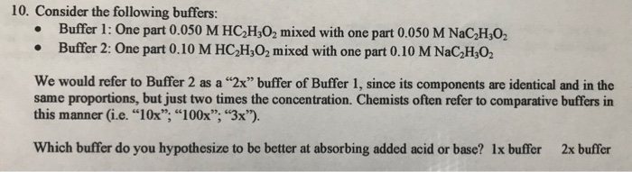 Solved 10. Consider the following buffers Buffer 1: One part | Chegg.com