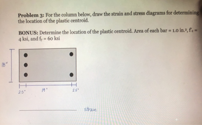 Solved Problem 3: For The Column Below, Draw The Strain And | Chegg.com