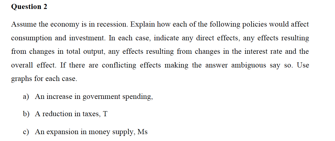Solved Question 1 Explain whether each of the following | Chegg.com