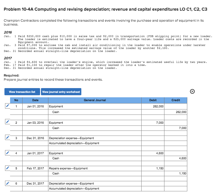Solved Problem 104A Computing and revising depreciation;