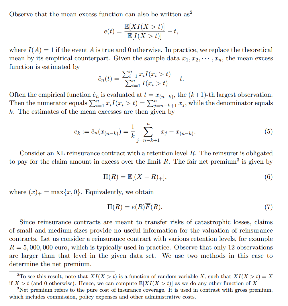 T E T T 1 Q 1 Observe That The Mean Excess Fu Chegg Com