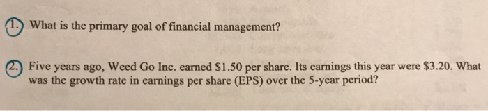 solved-what-is-the-primary-goal-of-financial-management-chegg