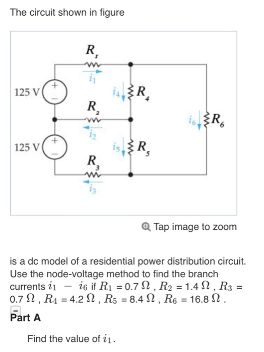Solved The circuit shown in figure 125 V 125 V Tap image to | Chegg.com