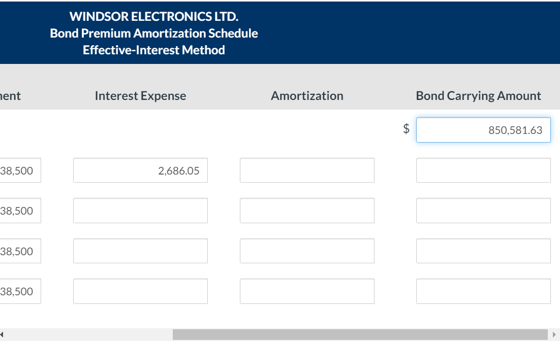 windsor-electronics-ltd-bond-premium-amortization-chegg