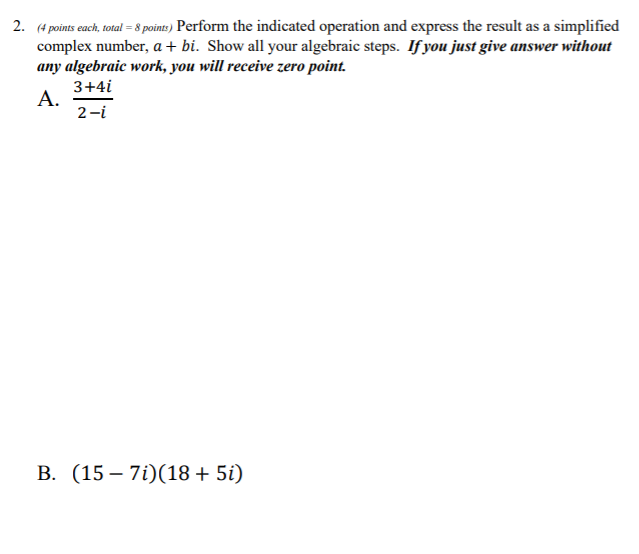 Solved Perform the indicated operation and express the | Chegg.com