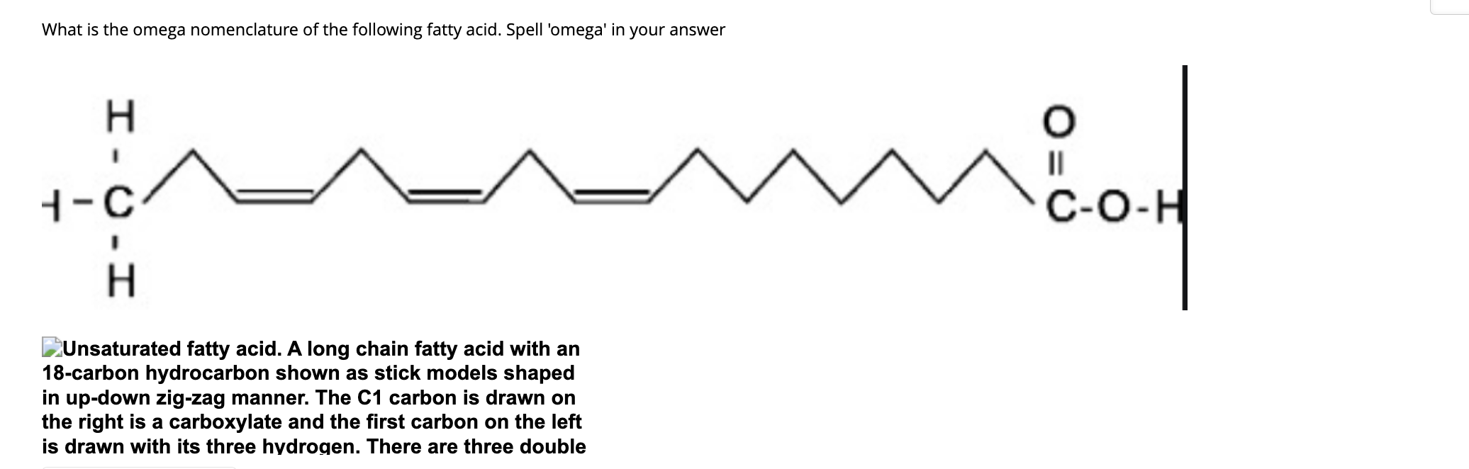 Solved What is the omega nomenclature of the following fatty