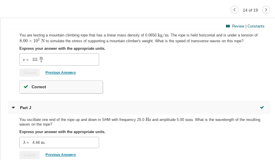 Solved 14 of 19 > Review Constants You are testing a | Chegg.com