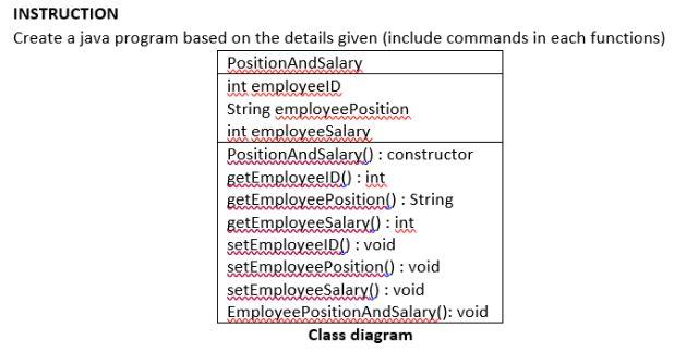 Solved INSTRUCTION Create a java program based on the | Chegg.com