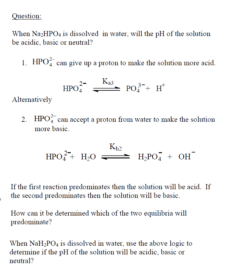 Solved In The Conjugate Acid Base Pair Na2HPO4 And NaH2PO4 45 OFF