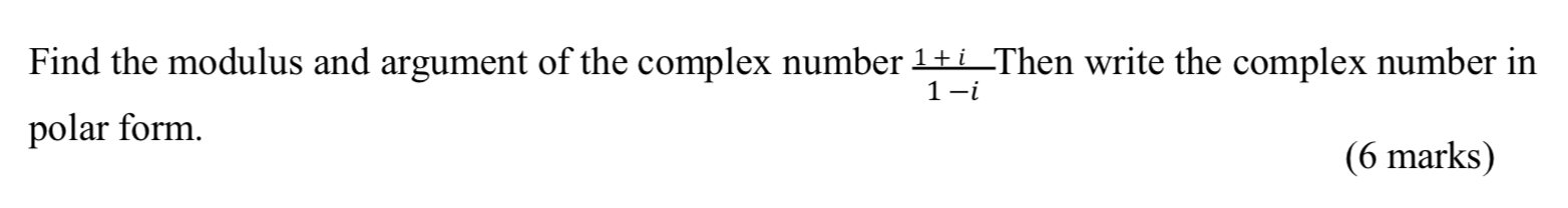Solved Find the modulus and argument of the complex number | Chegg.com