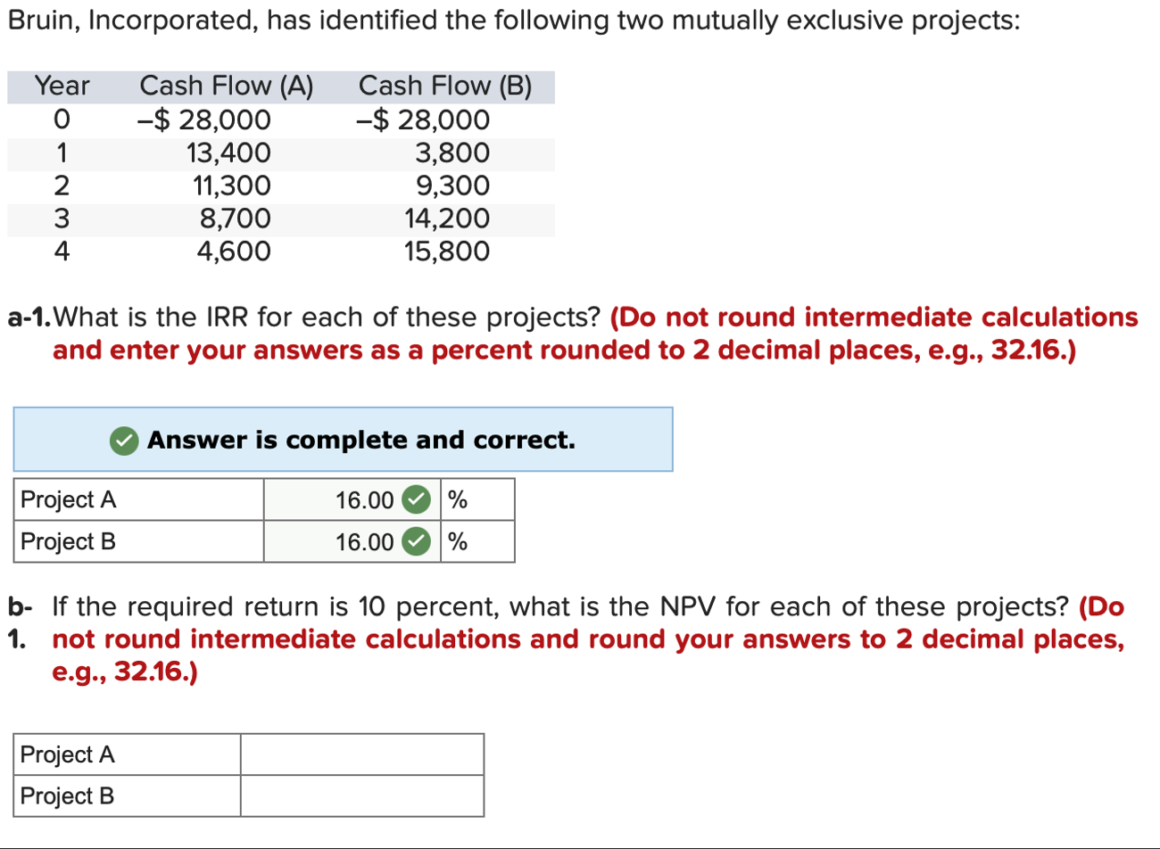 Solved Bruin, Incorporated, Has Identified The Following Two | Chegg.com