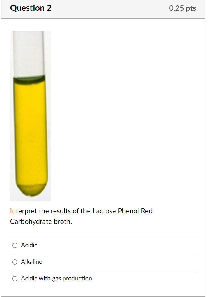 Solved Question 2 0.25 pts Interpret the results of the