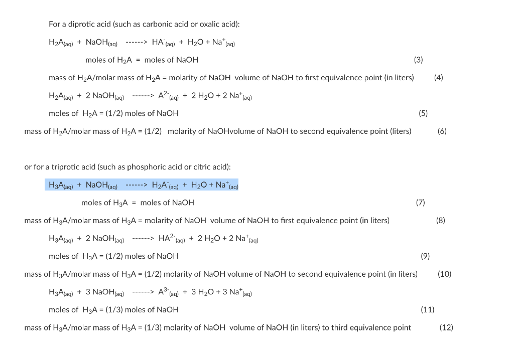 Solved Molar Mass and Acid Dissociation Constant | Chegg.com