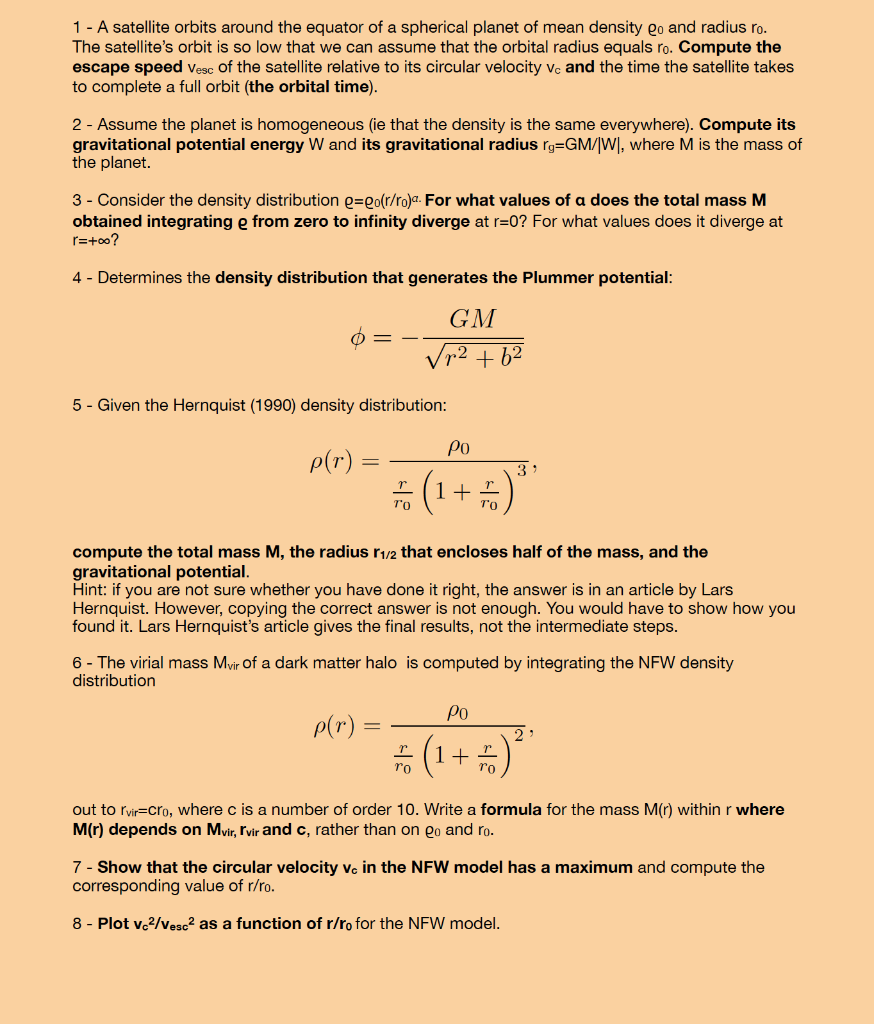 Solved 1 - A satellite orbits around the equator of a | Chegg.com