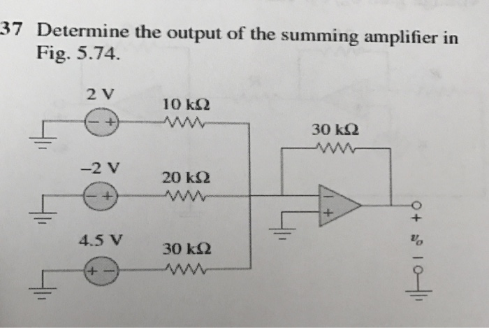 solved-determine-the-output-of-the-summing-amplifier-fig-chegg