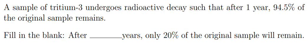 tritium hydrogen 3 undergoes radioactive decay