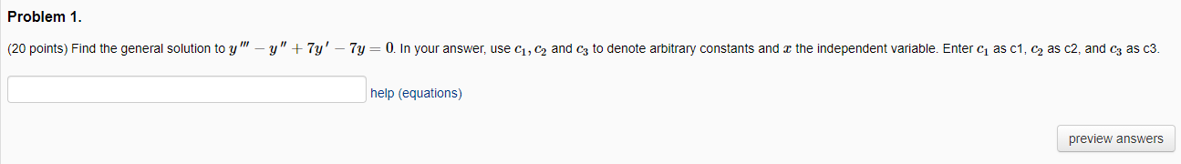 Solved Problem 1. (20 Points) Find The General Solution To | Chegg.com