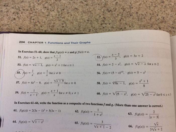 Solved 204 CHAPTER 1 Functions and Their Graphs In Exercises | Chegg.com