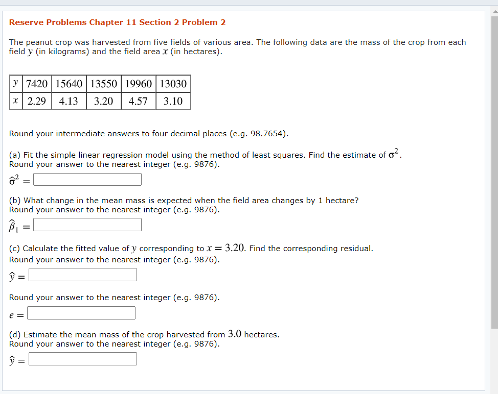 Solved Reserve Problems Chapter 11 Section 2 Problem 2 The | Chegg.com