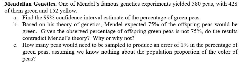 mendel's peas genetics experiments that changed the world