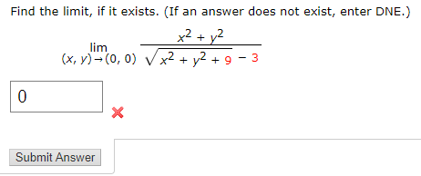 Solved Find The Limit If It Exists If An Answer Does Not Chegg Com