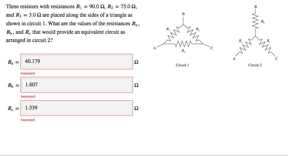 Solved B B Three Resistors With Resistances R1 = 90.0 2, R2 | Chegg.com