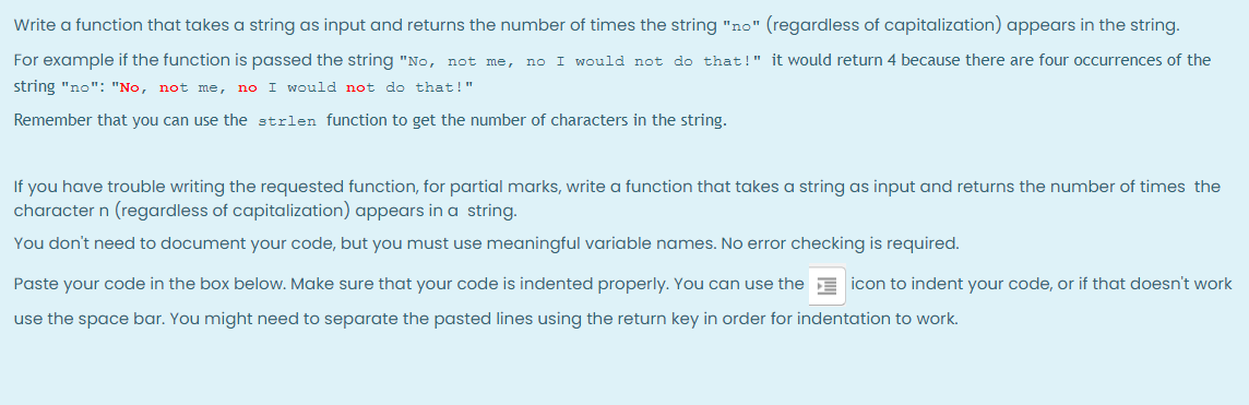 Solved Write a function that takes a string as input and | Chegg.com