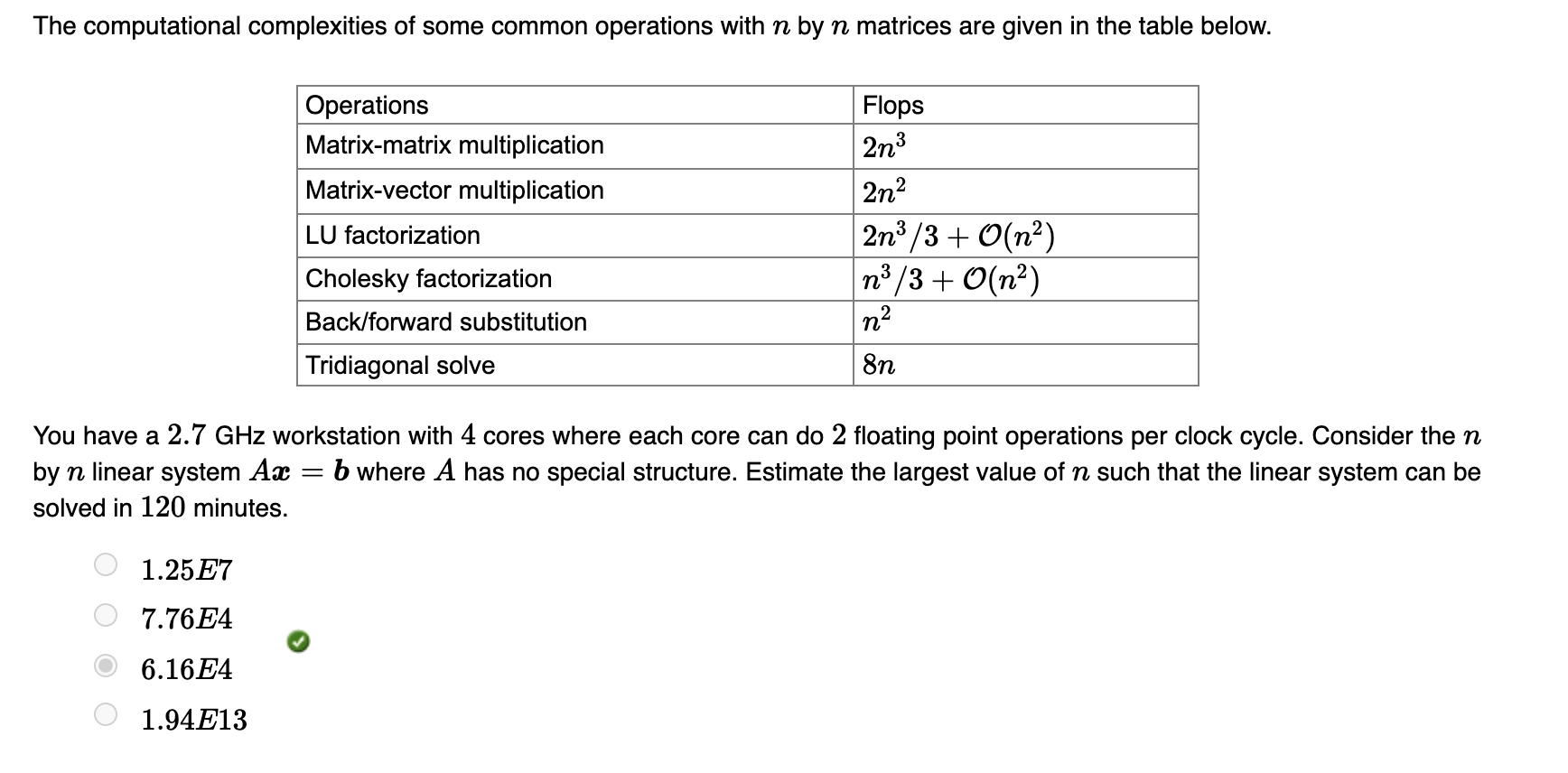Solved The computational complexities of some common | Chegg.com