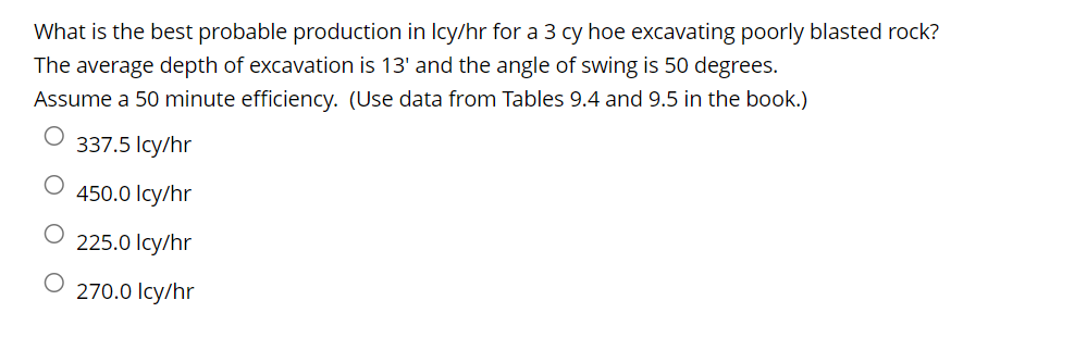 Solved What is the best probable production in Icy/hr for a | Chegg.com