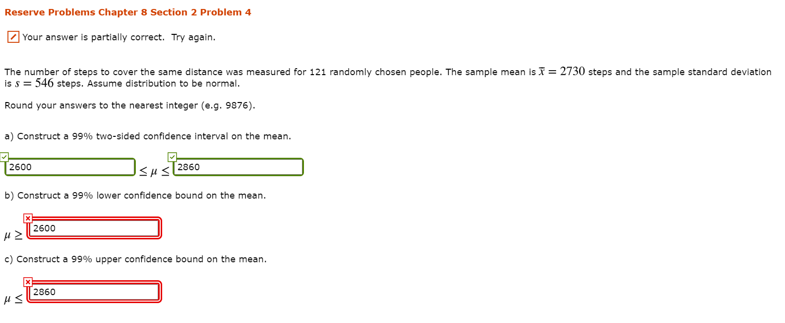 Solved Reserve Problems Chapter 8 Section 2 Problem 4 Your | Chegg.com