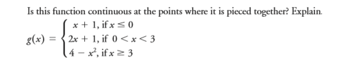 Solved Is this function continuous at the points where it is | Chegg.com