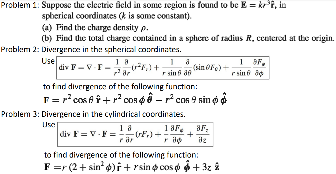 Solved 1 Əf Problem 1 Suppose The Electric Field In Some