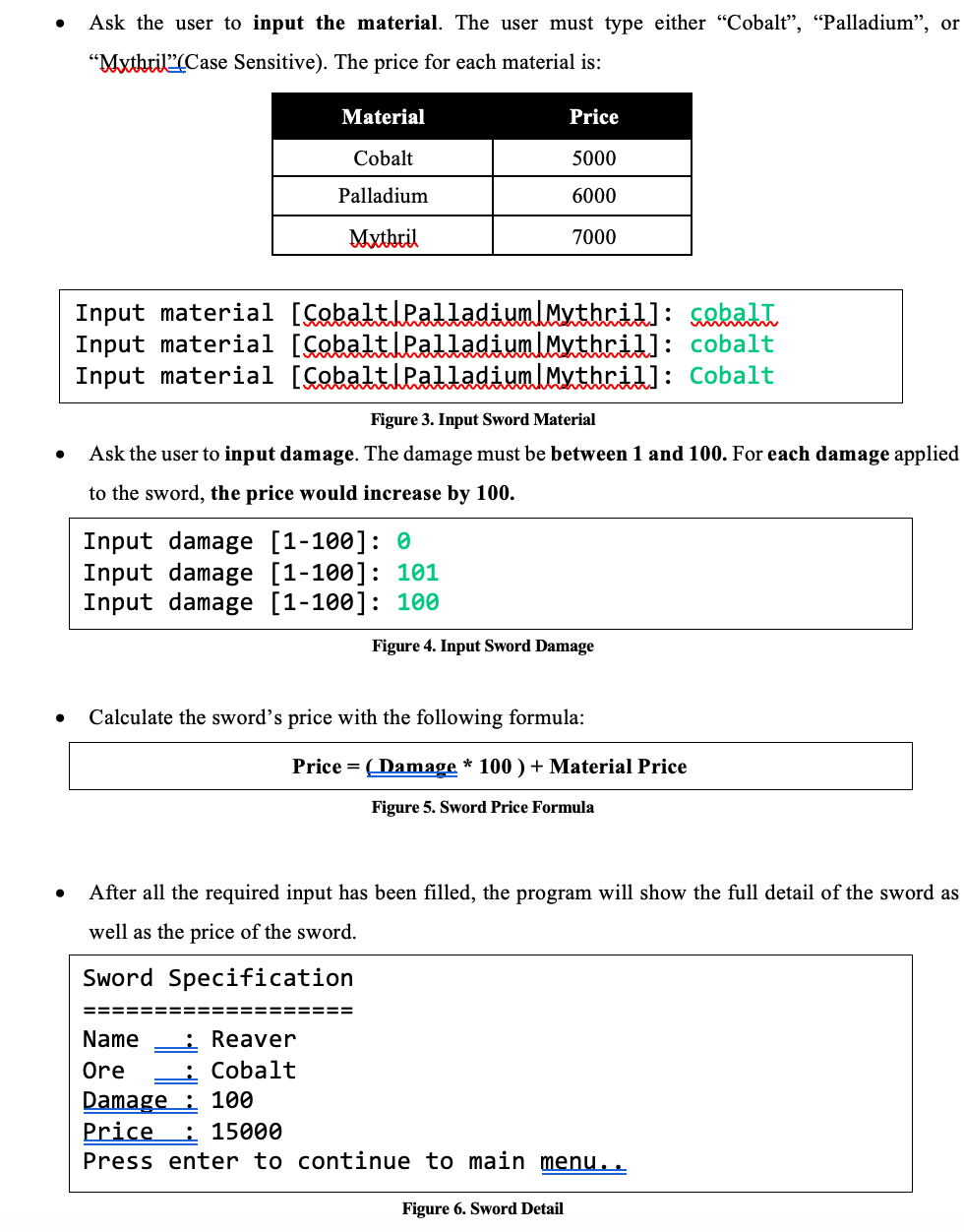 Solved Java Programming Sword Craft In a small village, a | Chegg.com