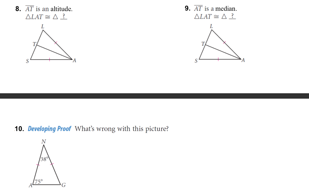 Solved Decide whether the triangles are congruent and name | Chegg.com