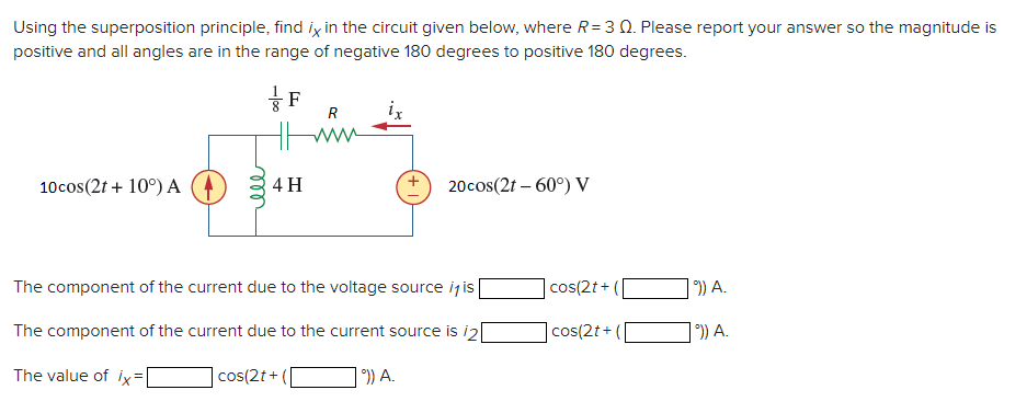 Solved Using The Superposition Principle Find Ix In The 8744