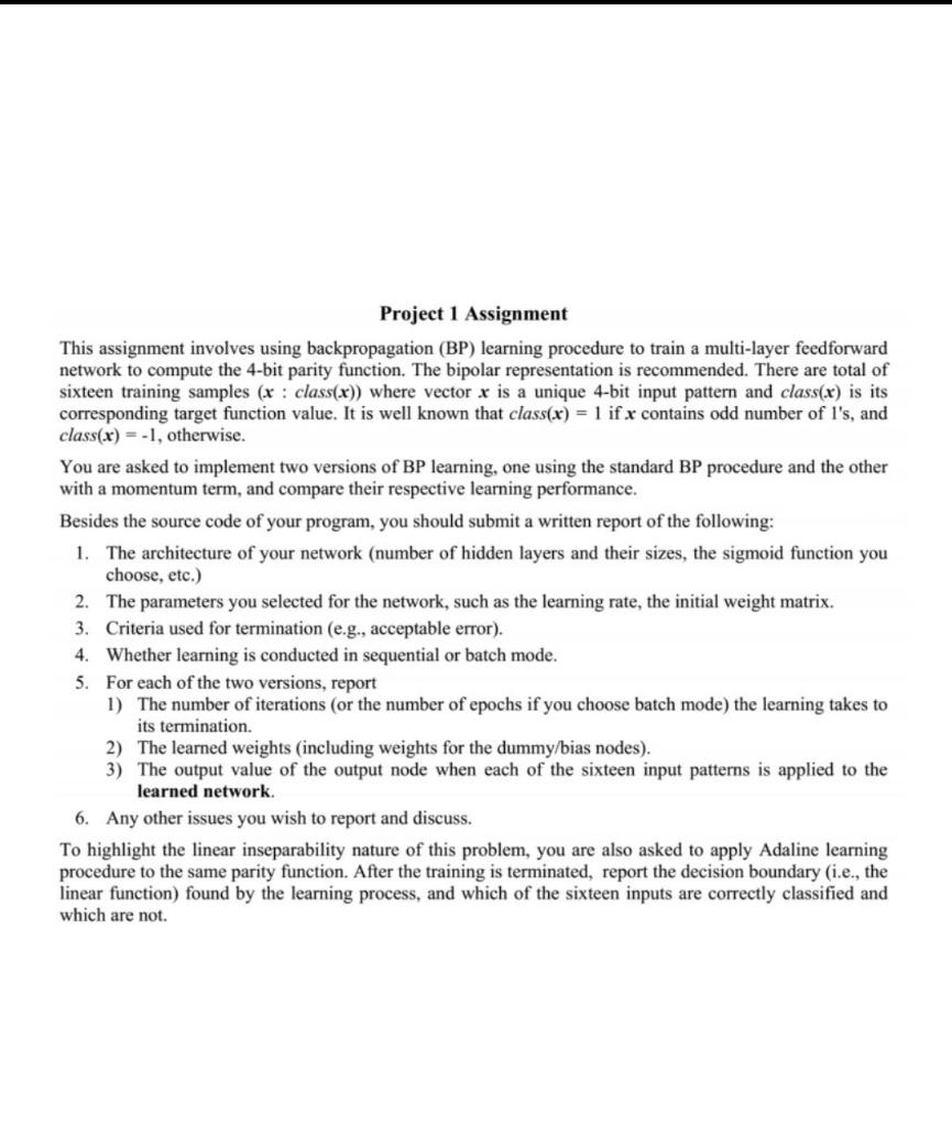 Project 1 Assignment This assignment involves using | Chegg.com