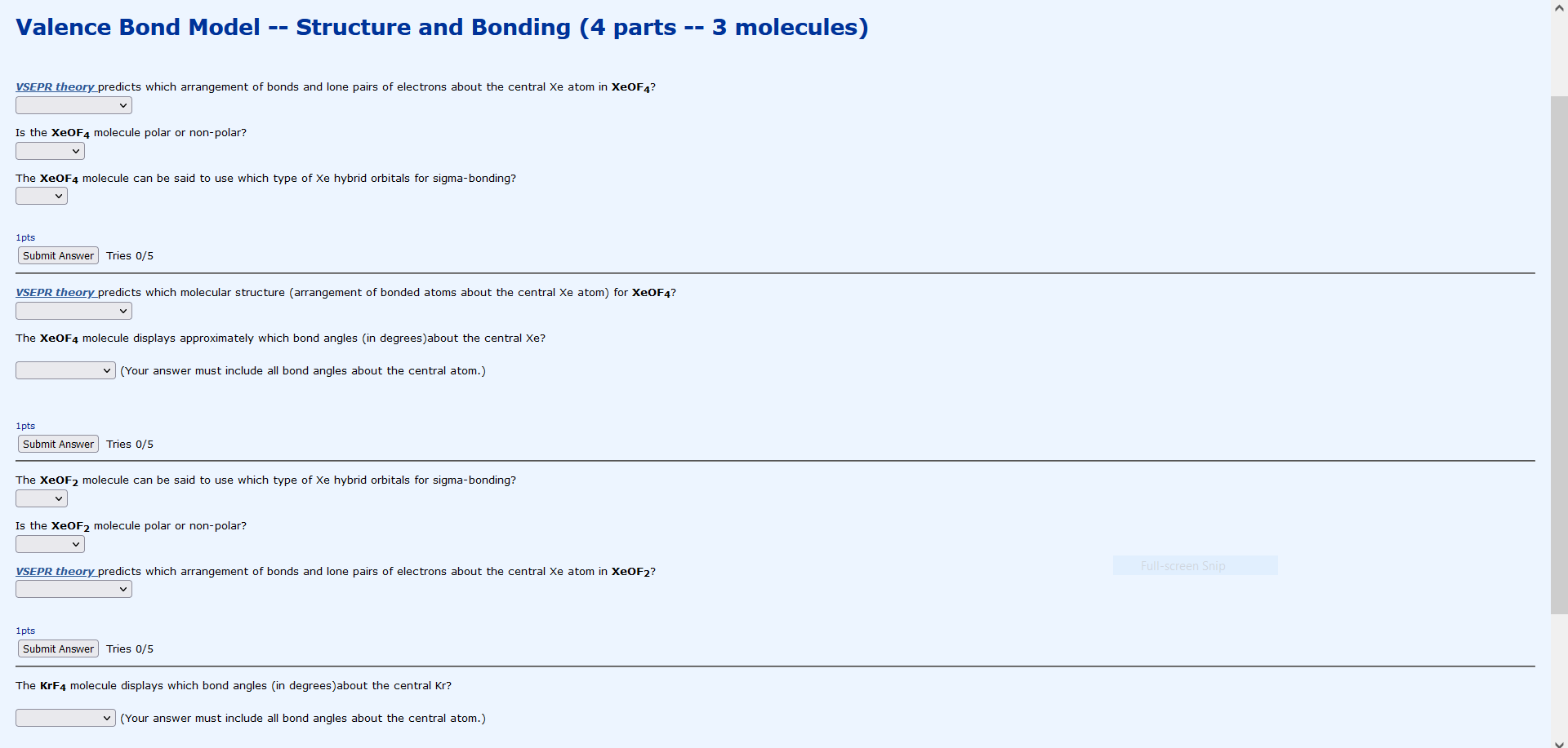 Solved VSEPR theory predicts which molecular structure | Chegg.com, image size:1920x917