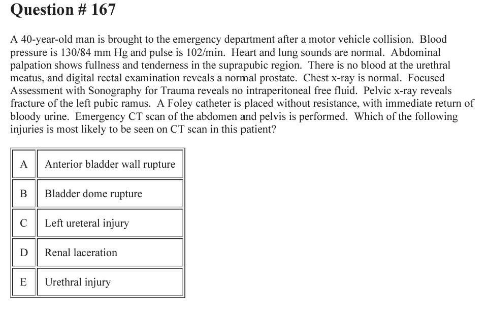 Solved Question # 167 A 40-year-old man is brought to the | Chegg.com