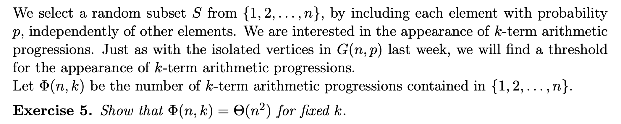 > We select a random subset S from {1, 2, ..., n}, by | Chegg.com