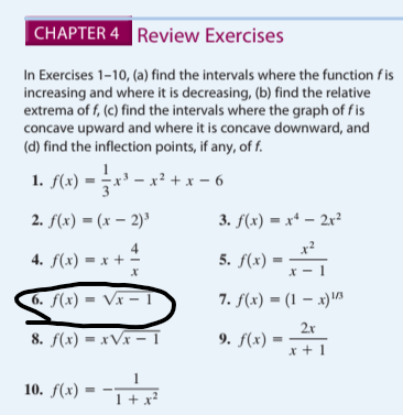 Solved In Exercises 1-10, (a) find the intervals where the | Chegg.com