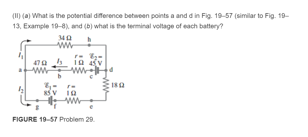 Solved (II) (a) What is the potential difference between | Chegg.com