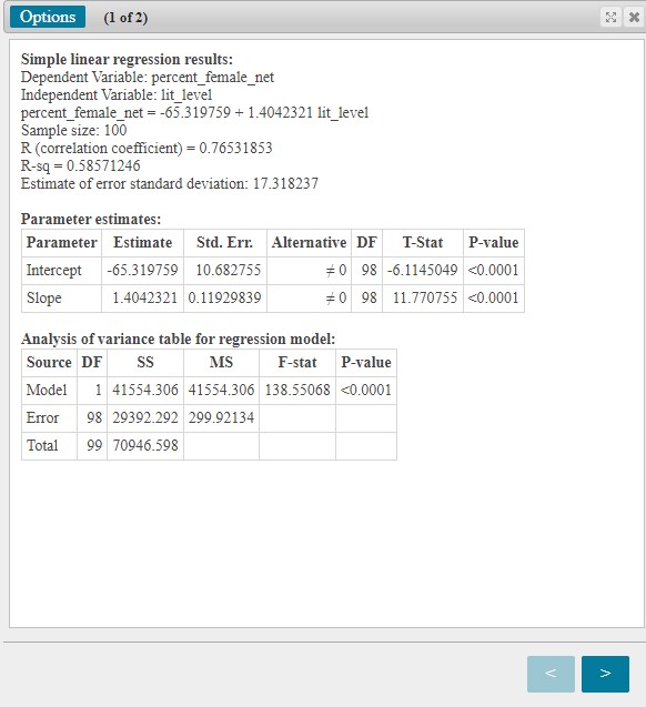 Solved PromptWe'll use StatCrunch to produce the scatterplot | Chegg.com