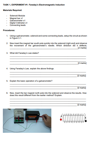 Solved TASK 1, EXPERIMENT \#A1: Faraday's Electromagnetic | Chegg.com