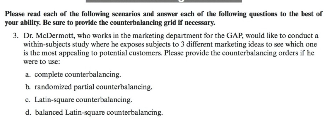 Solved Please Read Each Of The Following Scenarios And Chegg Solved Please Read Each Of The Following Scenarios And Chegg