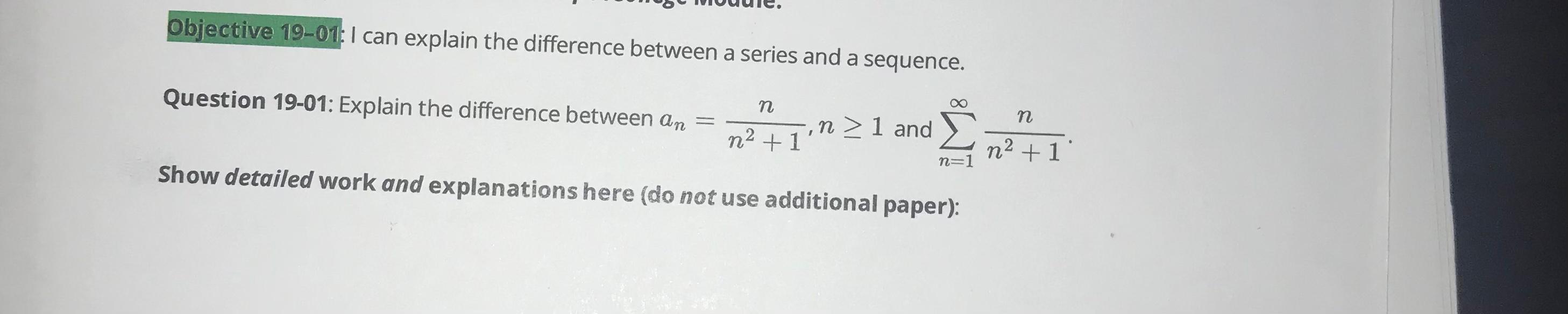 Solved I can explain the difference between a series and a | Chegg.com