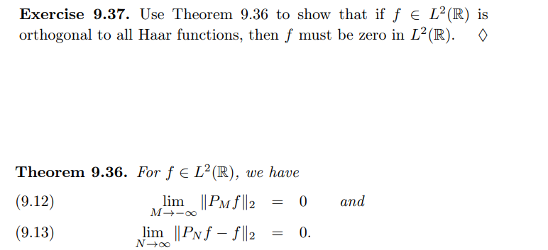 Solved Exercise 9.37. Use Theorem 9.36 to show that if | Chegg.com
