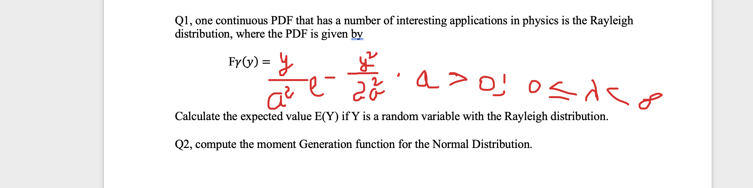 Solved Q1, one continuous PDF that has a number of